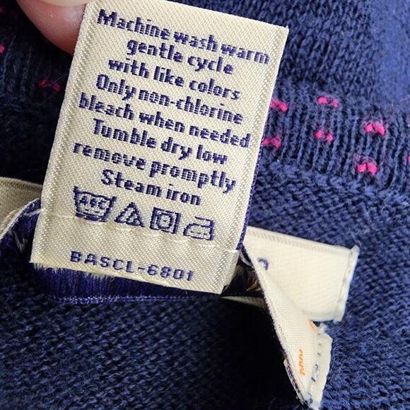 G.H. Bass & Co Women Cashmere Blend Argyle Knit Sweater Large Preppy Button Cuff - Picture 8 of 8